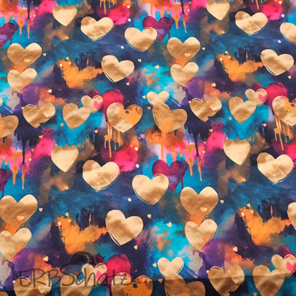Softshell Splashes & Hearts | 0,5m - reißverschluss schieber