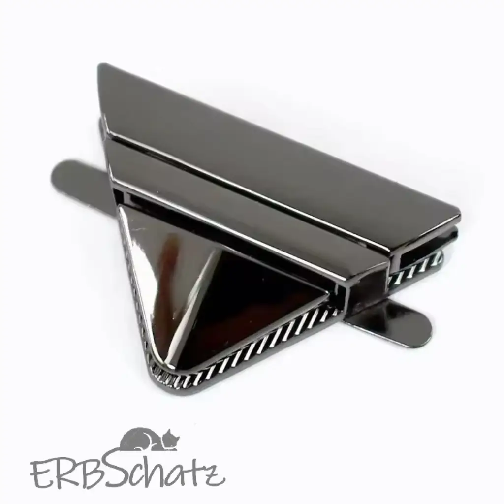 Taschen Steckverschluss Dreieck - Gun Metal