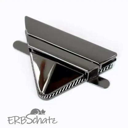 Taschen Steckverschluss Dreieck - Gun Metal