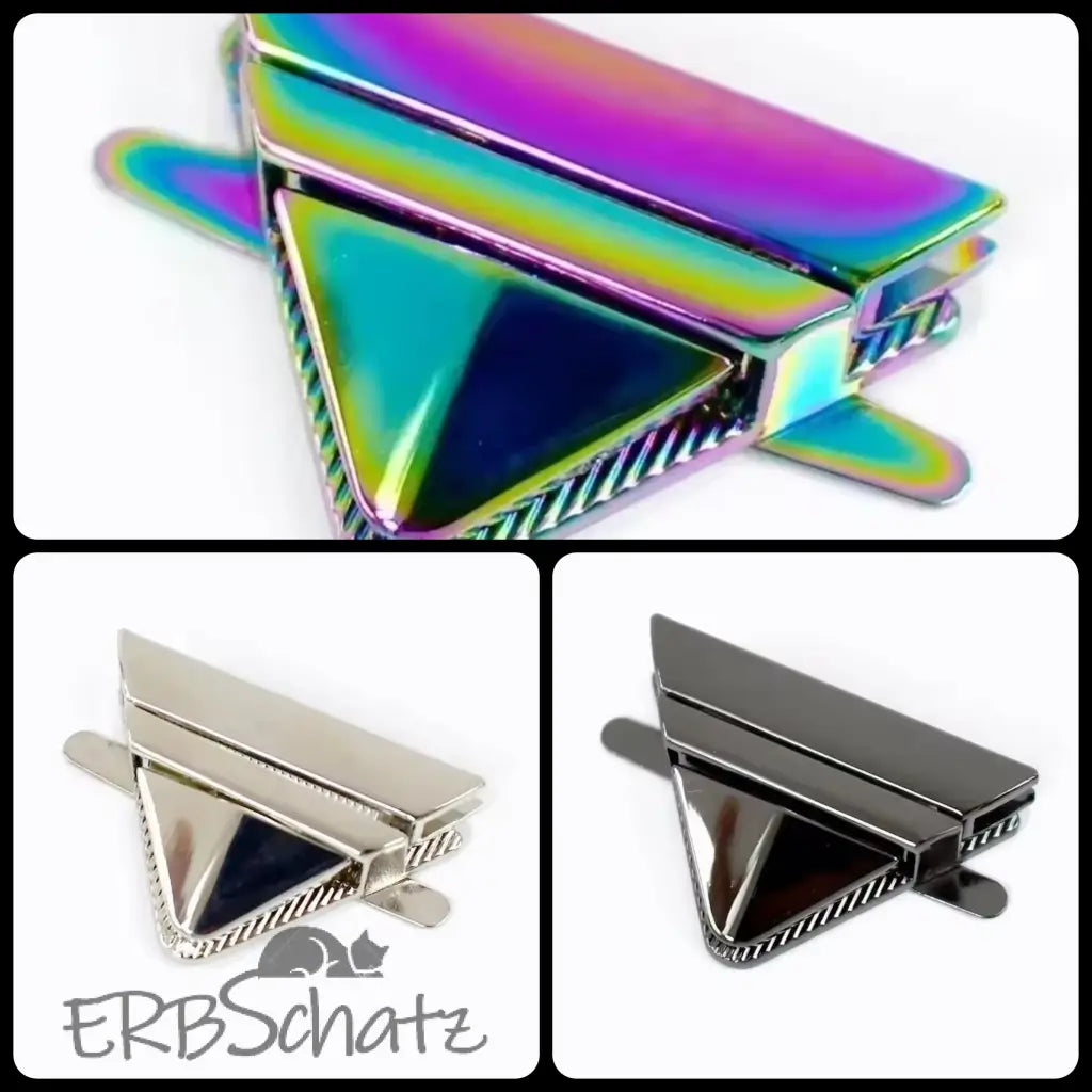 Taschen Steckverschluss Dreieck Rainbow
