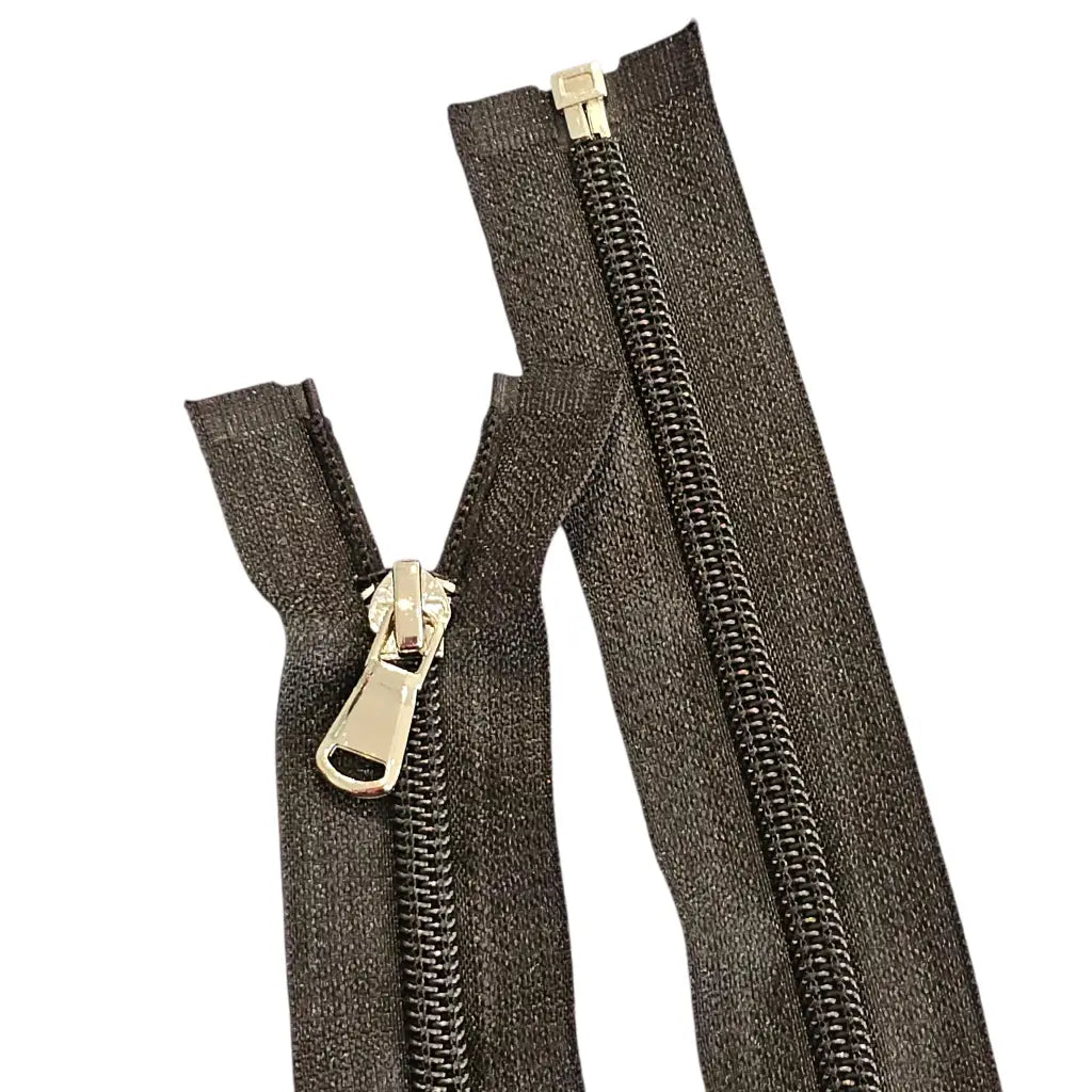 Teilbare Reißverschlüsse Silber Zip | 60 cm | 80