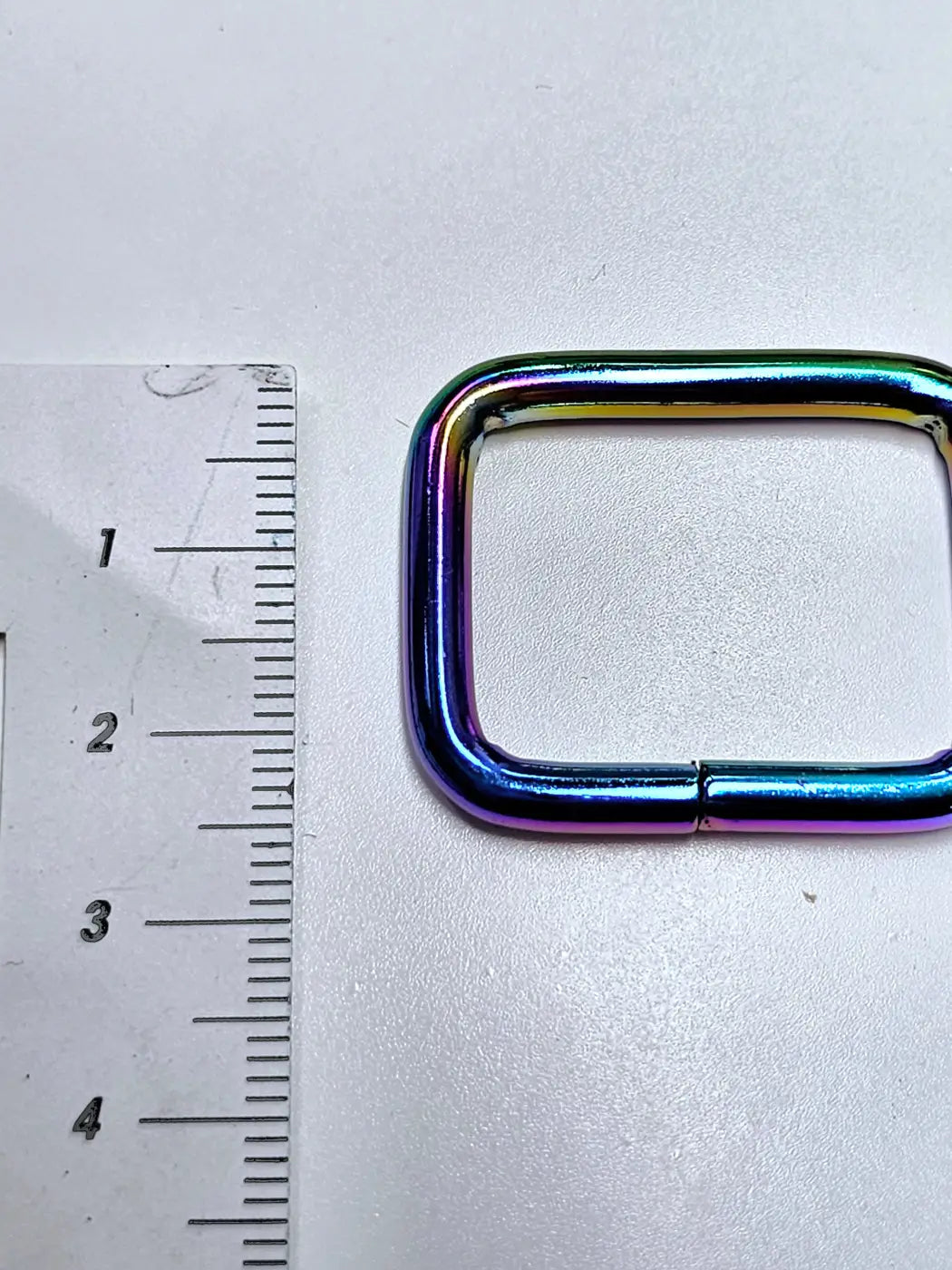 Vierkant-Ringe Farbauswahl für 25mm Gurtband Rainbow