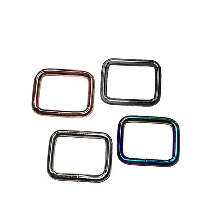 Vierkant-Ringe Farbauswahl für 25mm Gurtband Rainbow