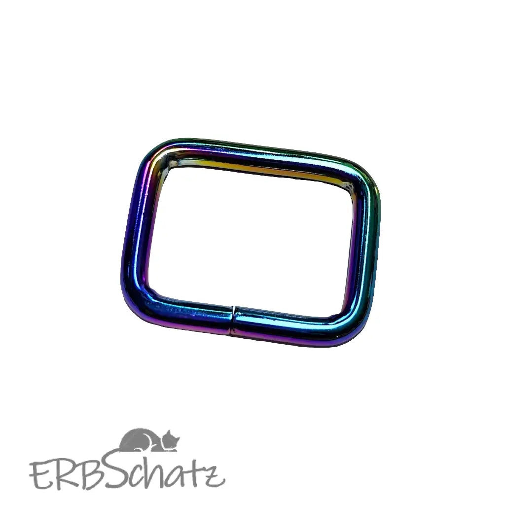 Vierkant-Ringe Farbauswahl für 25mm Gurtband Rainbow