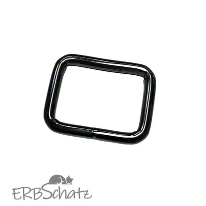 Vierkant-Ringe Farbauswahl für 25mm Gurtband Rainbow