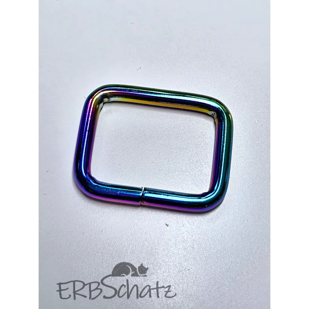 Vierkant-Ringe Farbauswahl für 25mm Gurtband - Rainbow