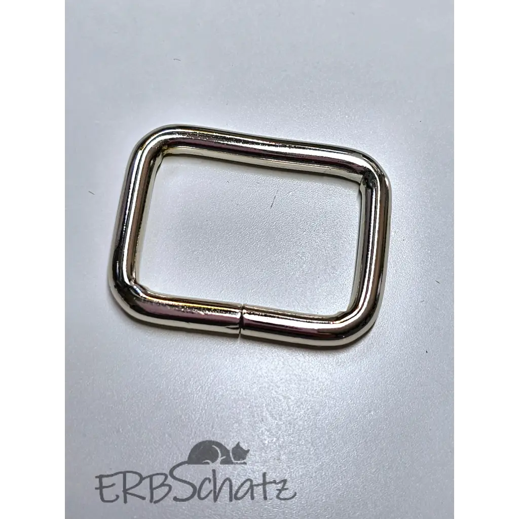 Vierkant-Ringe Farbauswahl für 25mm Gurtband - Silber