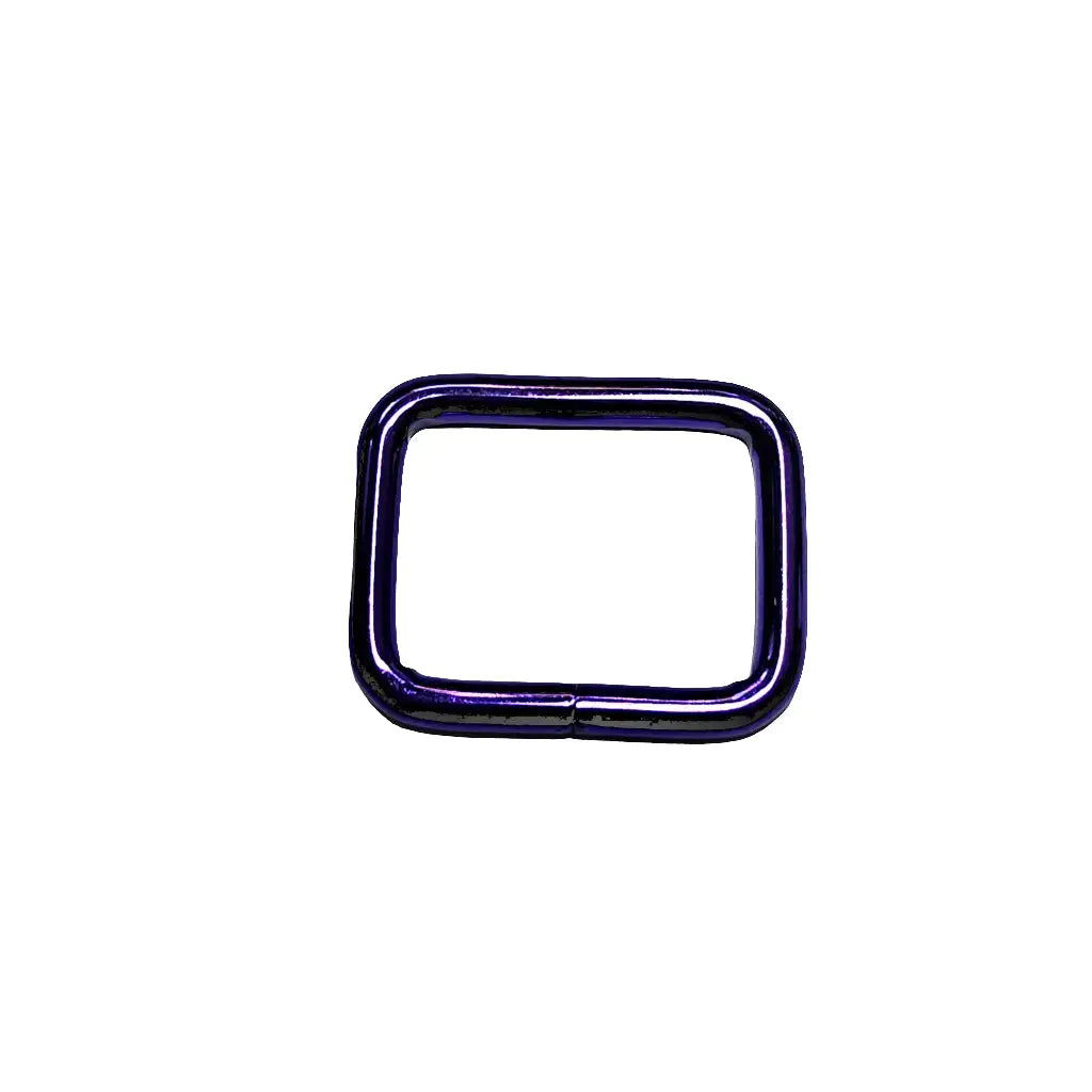 Vierkant-Ringe Metallic Colours für 25mm Gurtband Pink