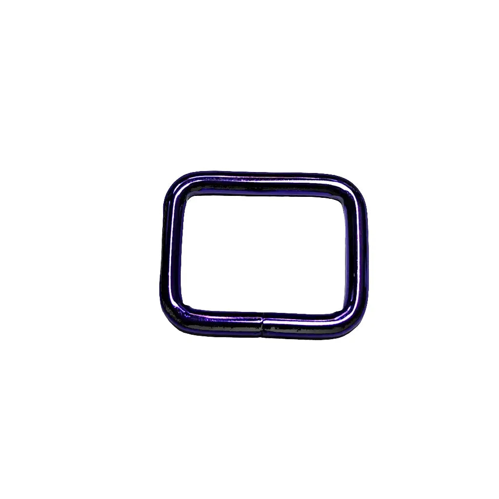 Vierkant-Ringe Metallic Colours für 25mm Gurtband Pink