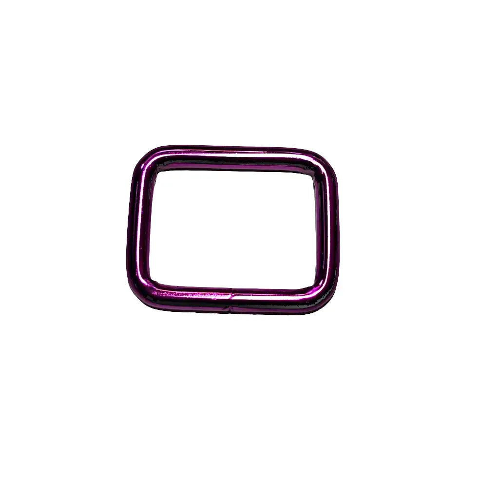 Vierkant-Ringe Metallic Colours für 25mm Gurtband Pink