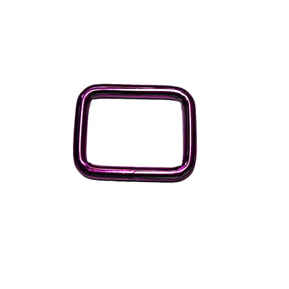 Vierkant-Ringe Metallic Colours für 25mm Gurtband Pink