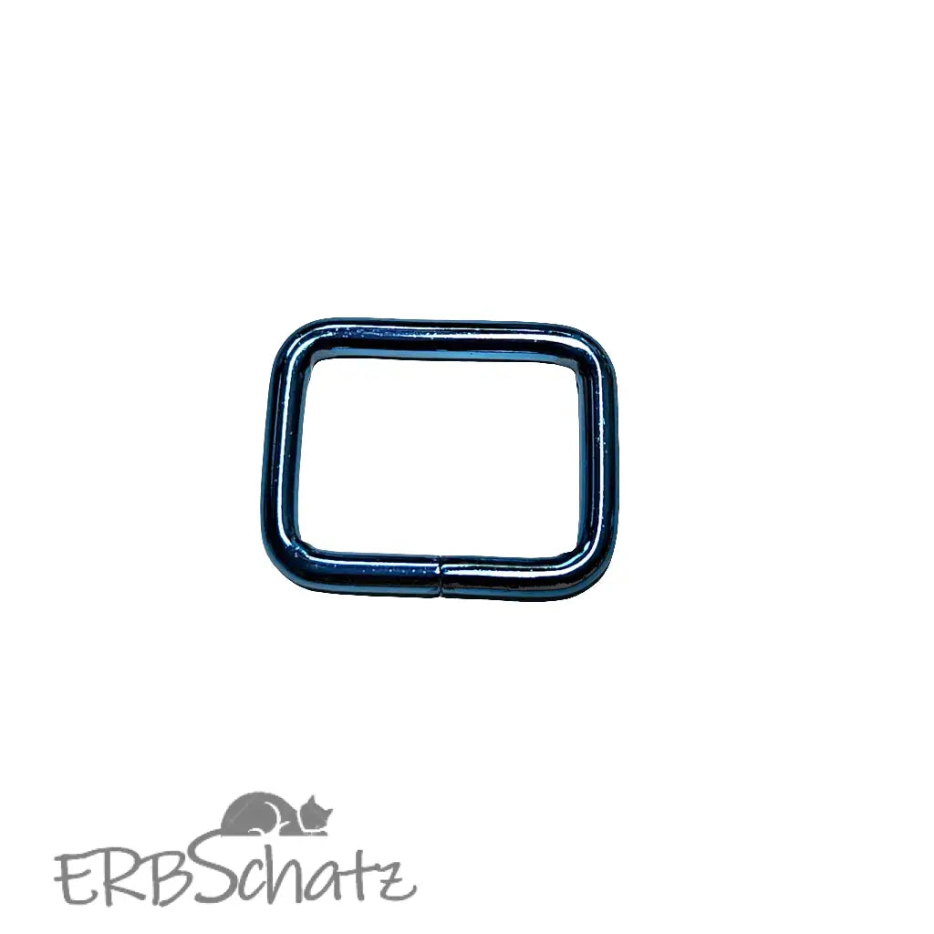 Vierkant-Ringe Metallic Colours für 25mm Gurtband - Blau