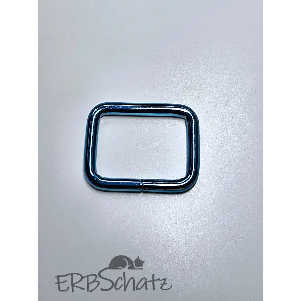 Vierkant-Ringe Metallic Colours für 25mm Gurtband - Blau