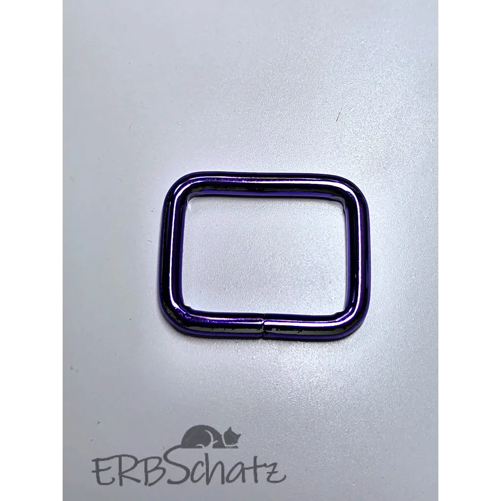 Vierkant-Ringe Metallic Colours für 25mm Gurtband - Lila