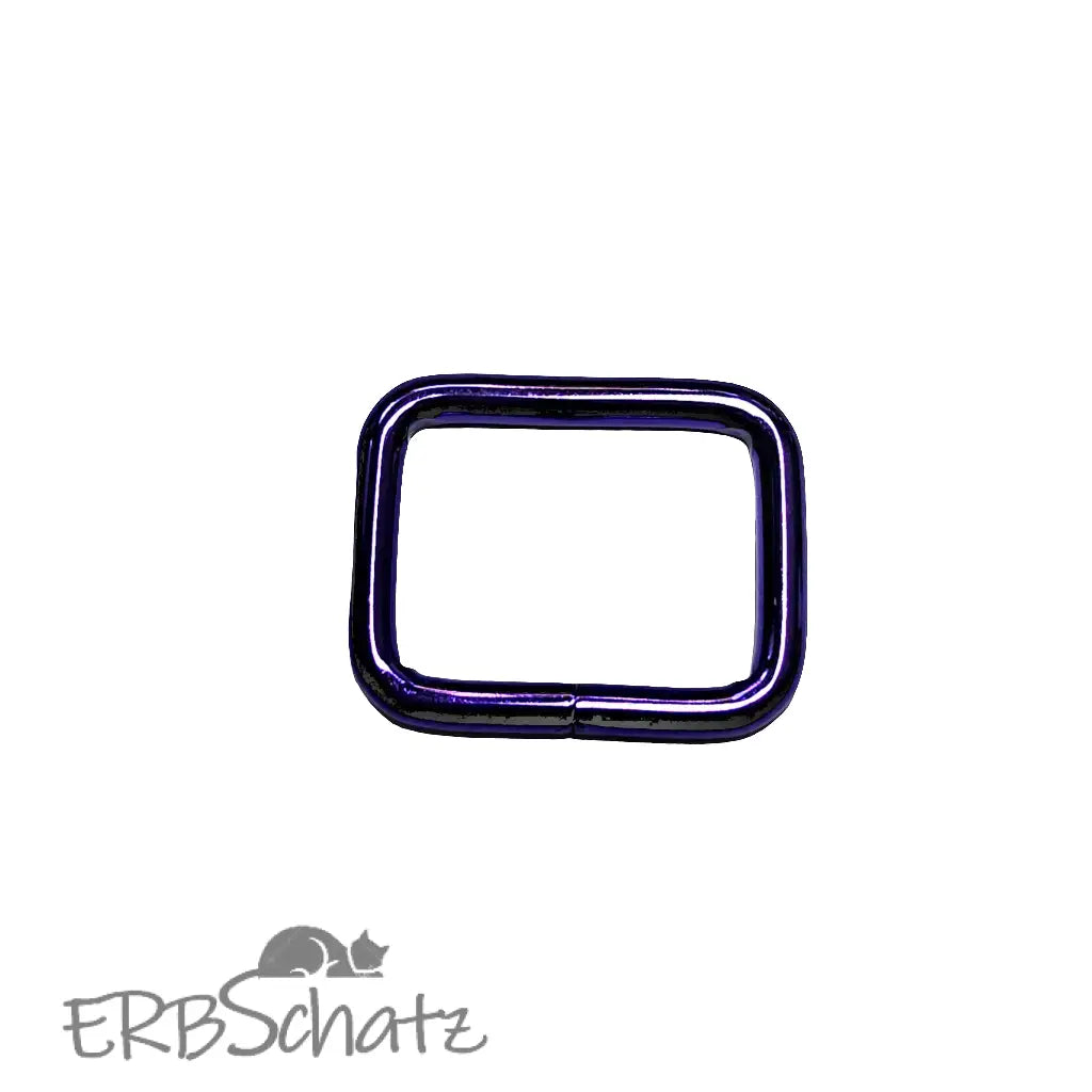 Vierkant-Ringe Metallic Colours für 25mm Gurtband - Lila