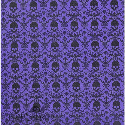 Wasserabweisender Canvas/Oxford Dark Purple Skulls - Dark