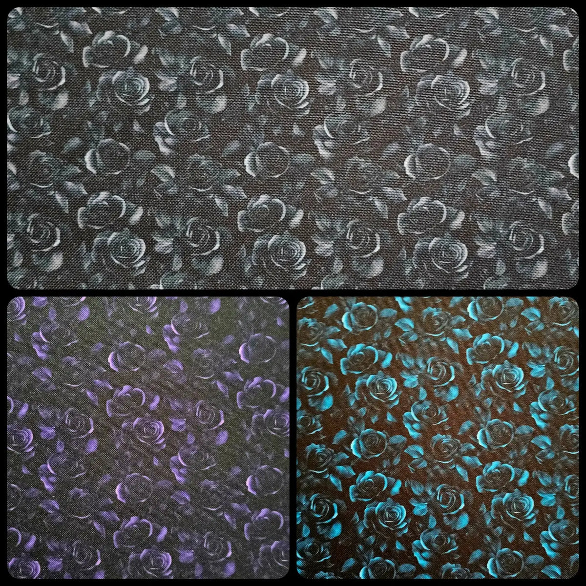 Wasserabweisender Canvas/Oxford Dark Roses | 0,5m