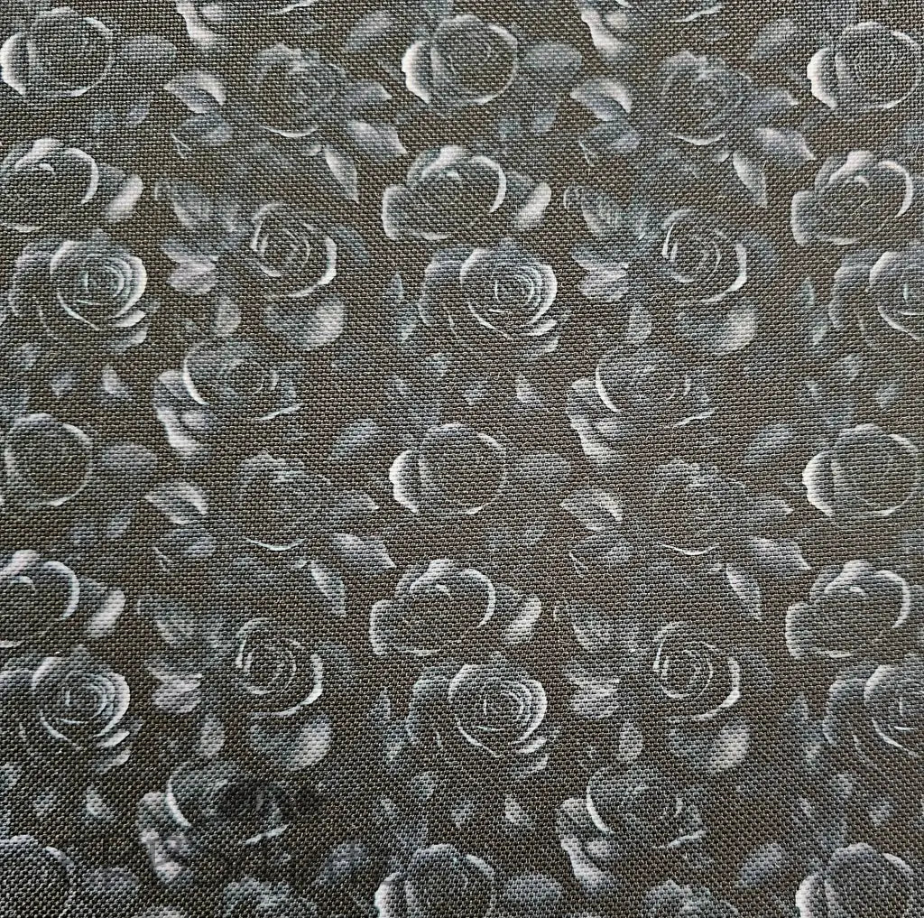 Wasserabweisender Canvas/Oxford Dark Roses | 0,5m
