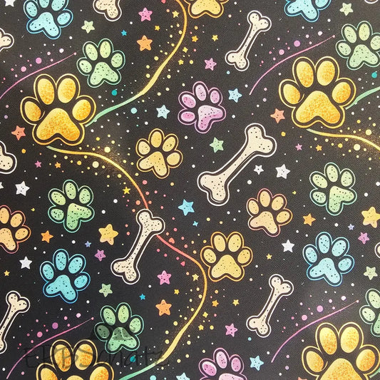 Wasserabweisender Canvas/Oxford | Dog Lover Yellow | 0,5m