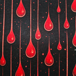 Wasserabweisender Canvas/Oxford | Dripping Blood | 0,5m