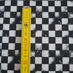 Wasserabweisender Canvas/Oxford | Grunge Schachbrett B/W
