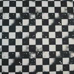 Wasserabweisender Canvas/Oxford | Grunge Schachbrett B/W