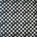 Wasserabweisender Canvas/Oxford | Grunge Schachbrett B/W