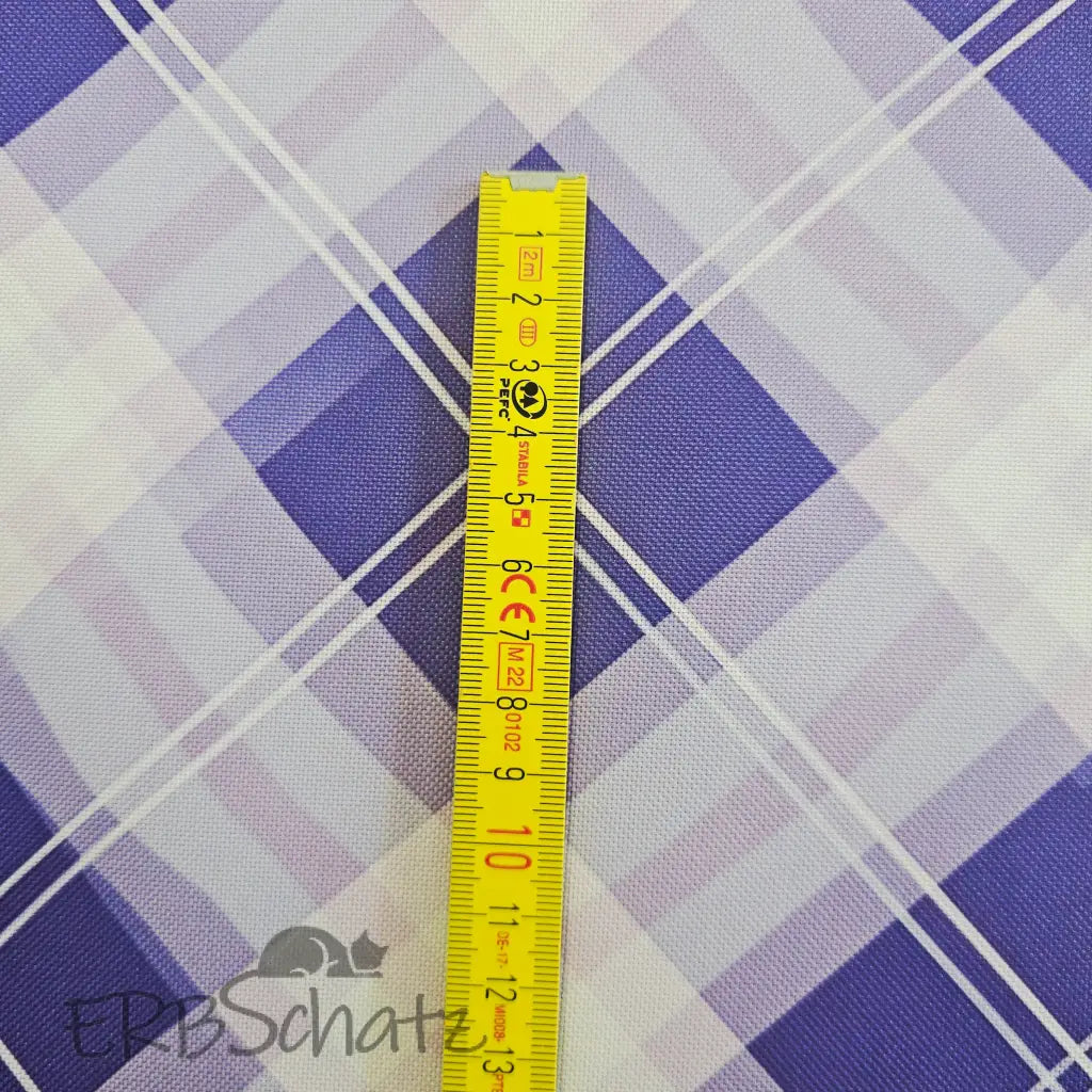 Wasserabweisender Canvas/Oxford | Lavender Tartan | 0,5m