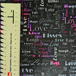 Wasserabweisender Canvas/Oxford LoveKisses Wordcloud | 0,5m