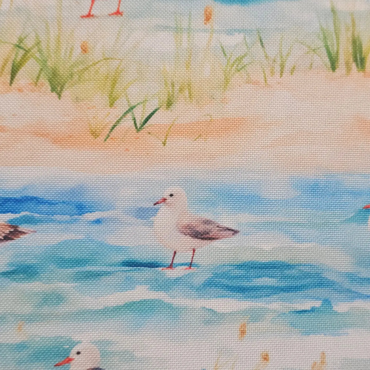 Wasserabweisender Canvas/Oxford | Möwen & Meer | 0,5m