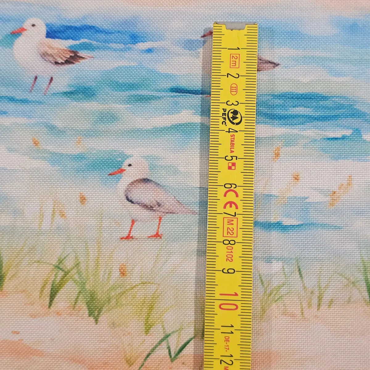 Wasserabweisender Canvas/Oxford | Möwen & Meer | 0,5m