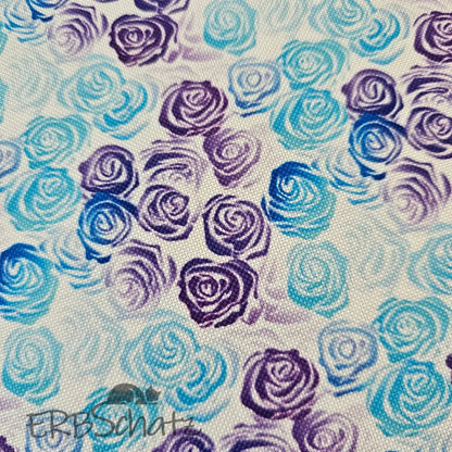 Wasserabweisender Canvas/Oxford Outline Roses | 0,5m
