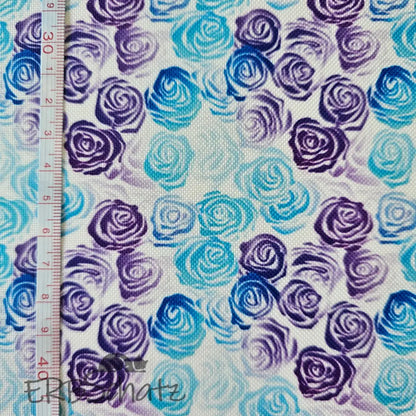 Wasserabweisender Canvas/Oxford Outline Roses | 0,5m