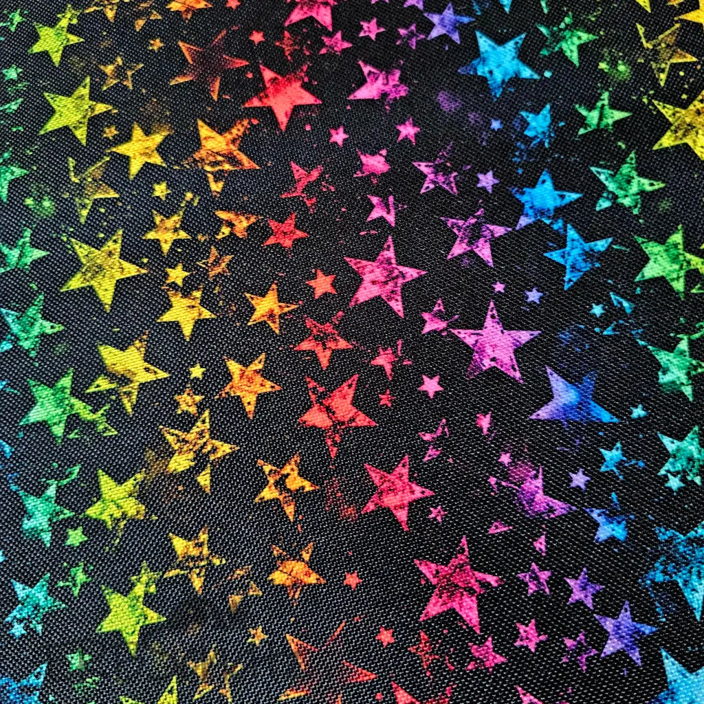 Wasserabweisender Canvas/Oxford Rainbow Stars | 0,5m