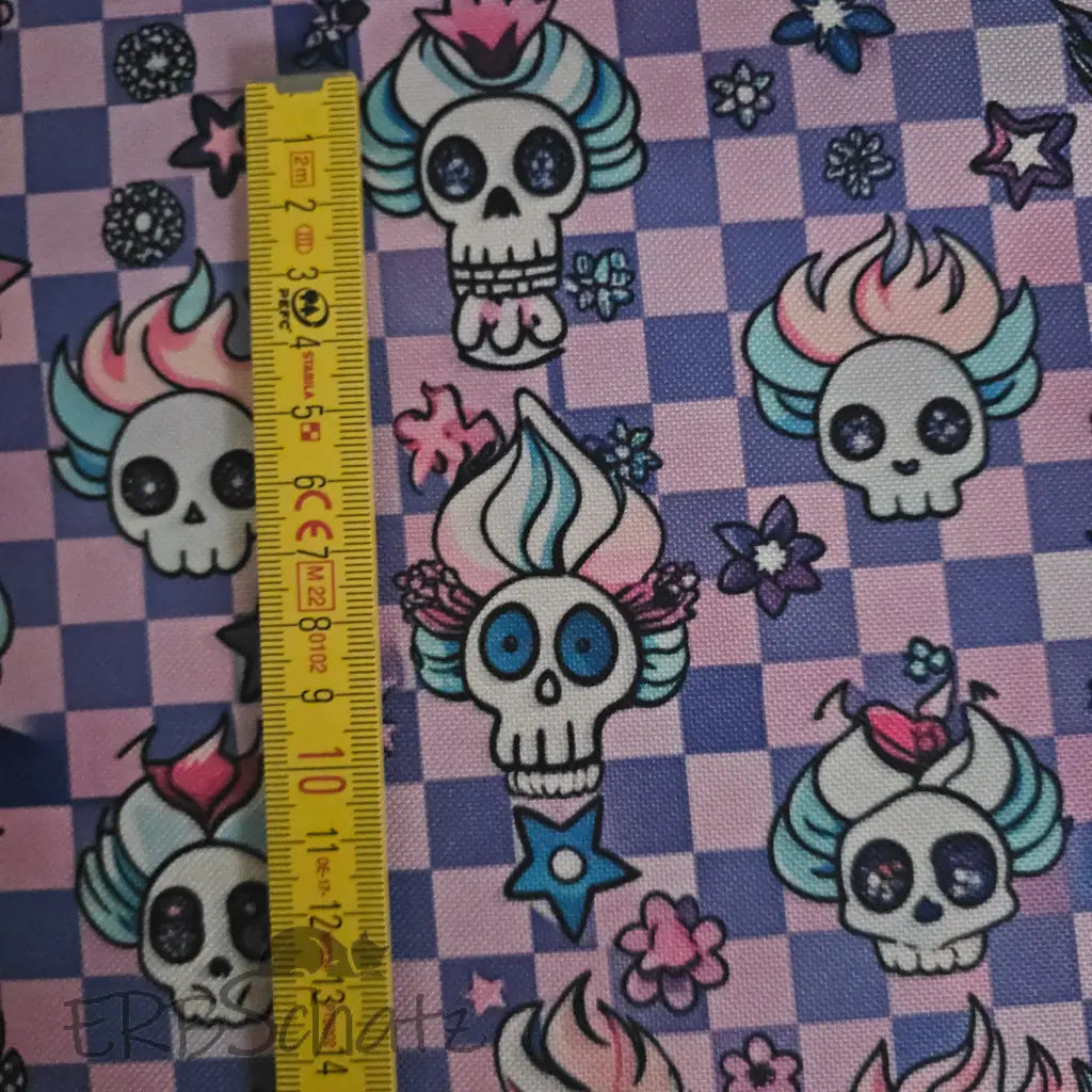 Wasserabweisender Canvas/Oxford | Weird Pastell Skulls