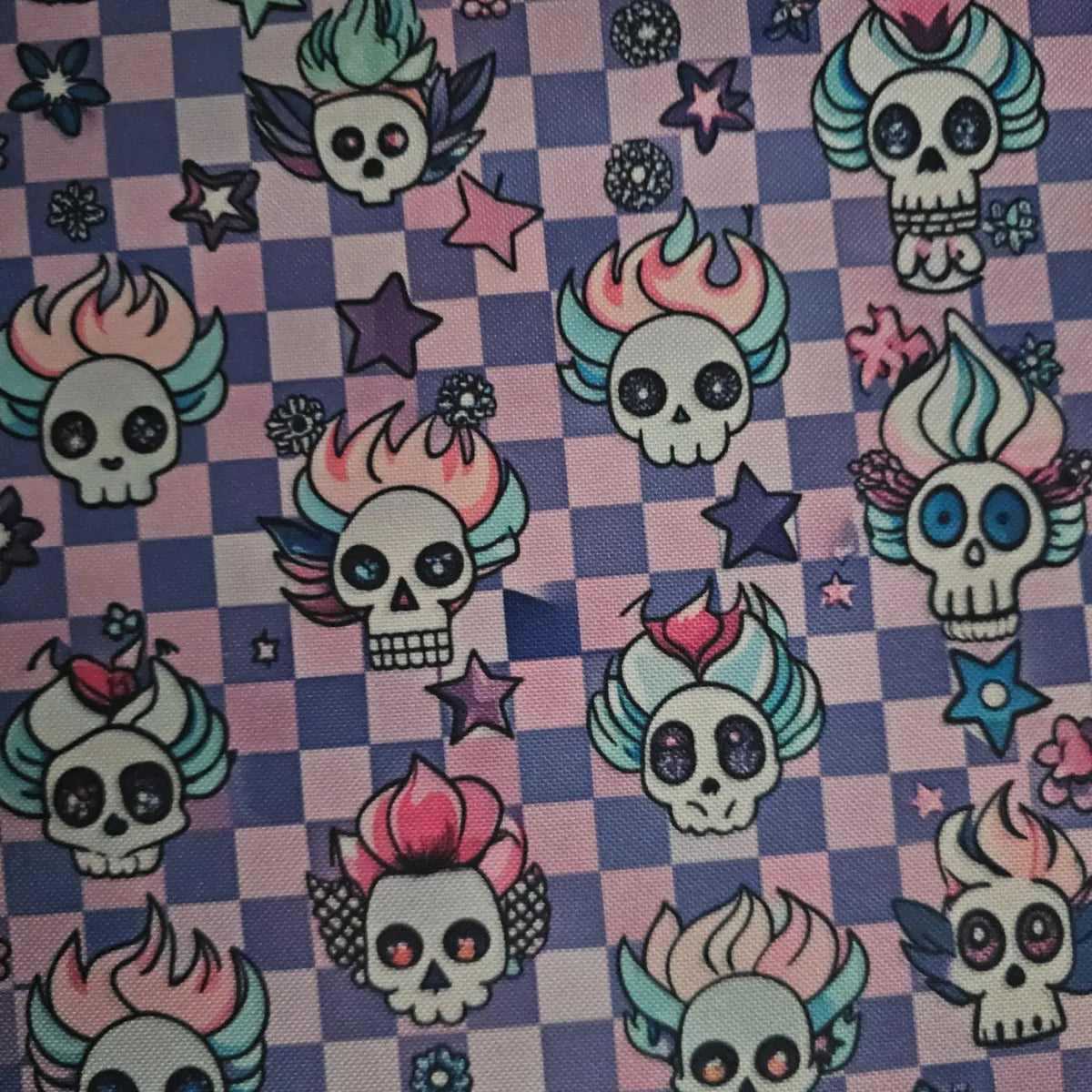 Wasserabweisender Canvas/Oxford | Weird Pastell Skulls