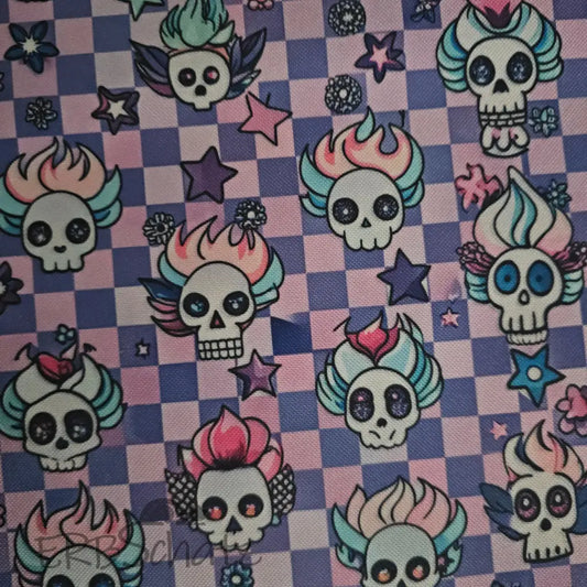 Wasserabweisender Canvas/Oxford | Weird Pastell Skulls