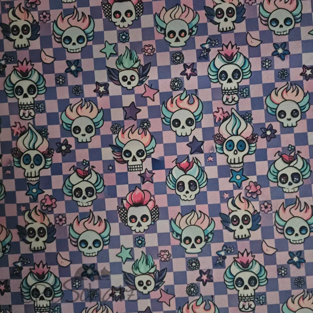 Wasserabweisender Canvas/Oxford | Weird Pastell Skulls