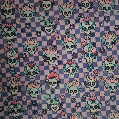 Wasserabweisender Canvas/Oxford | Weird Pastell Skulls