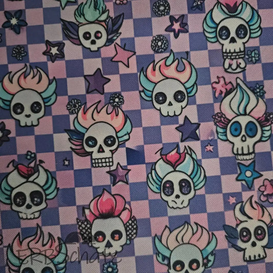 Wasserabweisender Canvas/Oxford | Weird Pastell Skulls