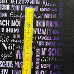 Wasserabweisender Canvas/Oxford | Wordcloud NEIN Lila | 0,5m