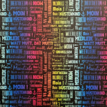 Wasserabweisender Canvas/Oxford | Wordcloud Moin Rainbow
