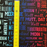 Wasserabweisender Canvas/Oxford | Wordcloud Moin Rainbow