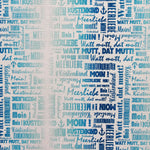Wasserabweisender Canvas/Oxford | Wordcloud Moin White