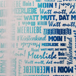 Wasserabweisender Canvas/Oxford | Wordcloud Moin White