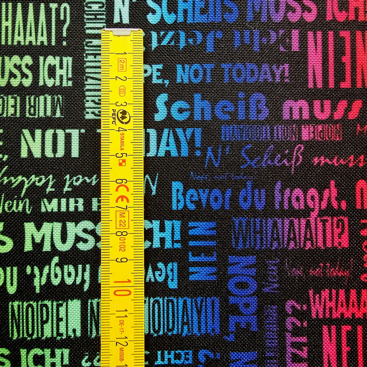 Wasserabweisender Canvas/Oxford | Wordcloud NEIN Rainbow