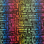 Wasserabweisender Canvas/Oxford | Wordcloud NEIN Rainbow