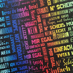Wasserabweisender Canvas/Oxford | Wordcloud NEIN Rainbow