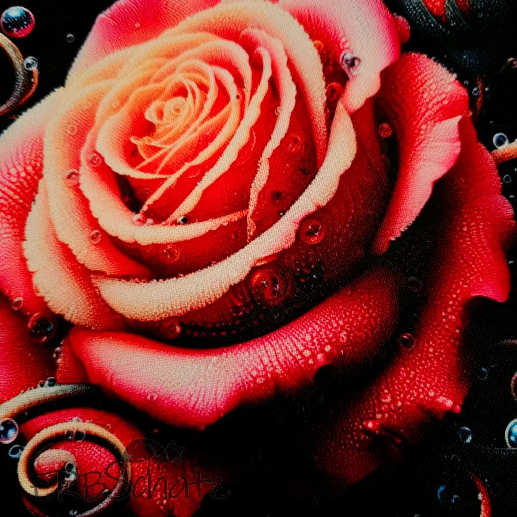 Wasserfester Canvas/Oxford Panel Barock Apricot Rose
