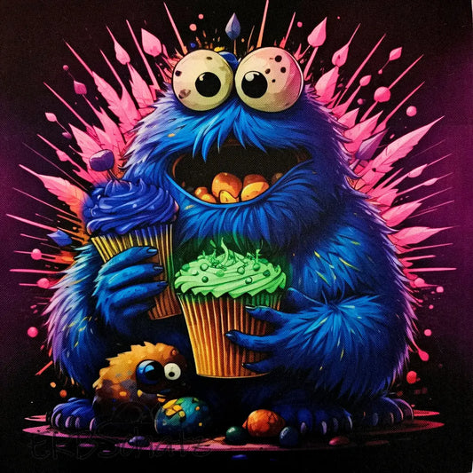 Wasserfester Canvas/Oxford Panel Cupcake Monster 25x25cm